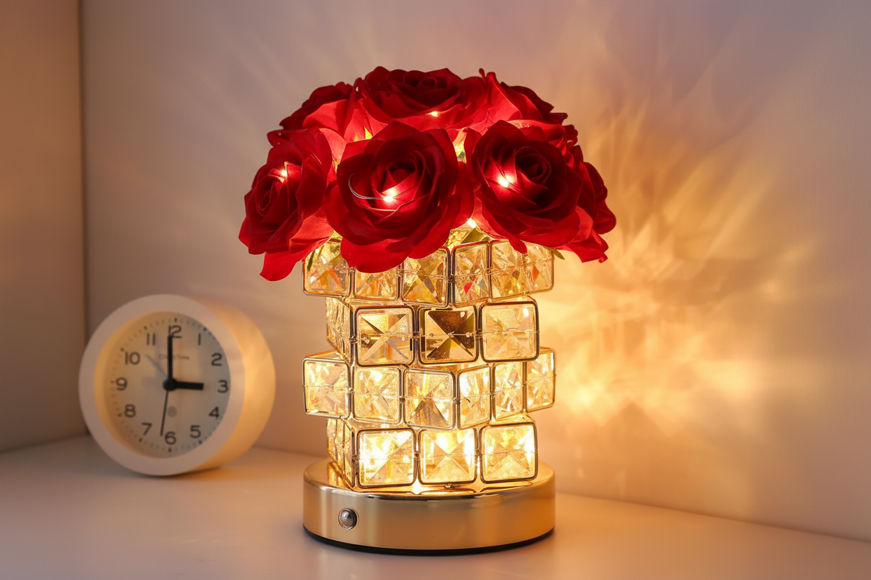 Rechargeable Sunflower Touch Table Lamp with 3 Color Modes