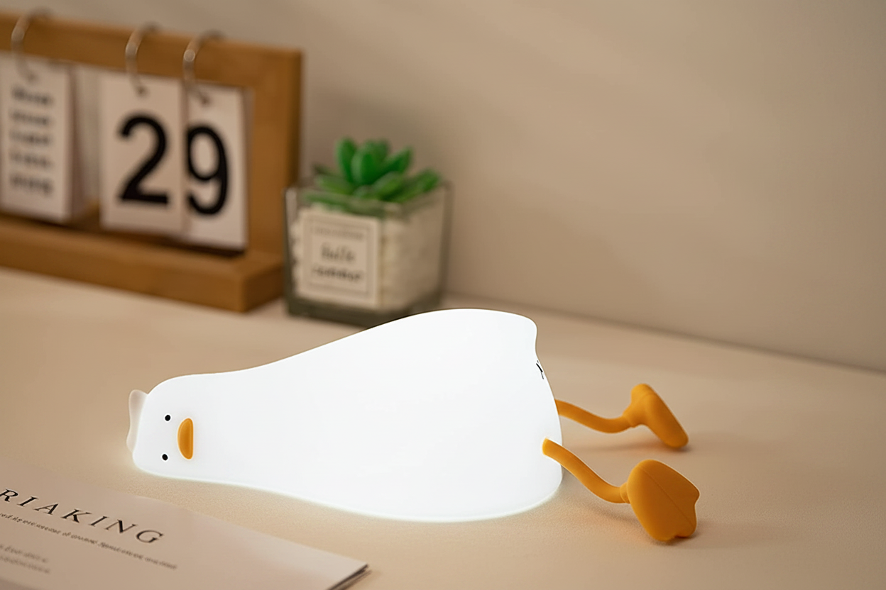 Cute LED Duck Night Light with Touch Control