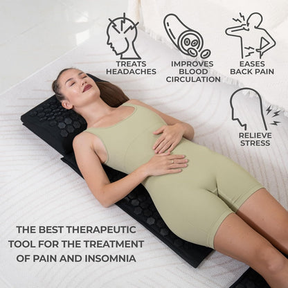 Acupressure Mat + Pillow Set Back Neck Pain Relief Women