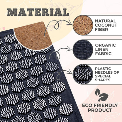 Acupressure Mat + Pillow Set Back Neck Pain Relief Women