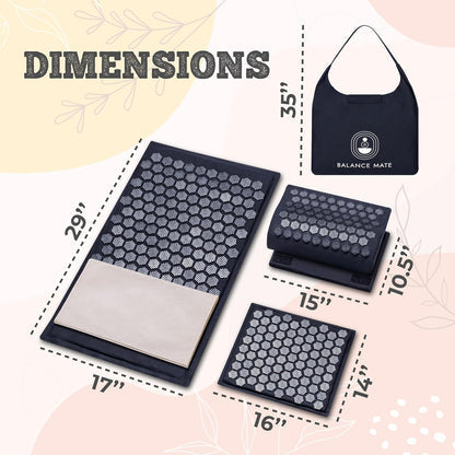 Acupressure Mat + Pillow Set Back Neck Pain Relief Women