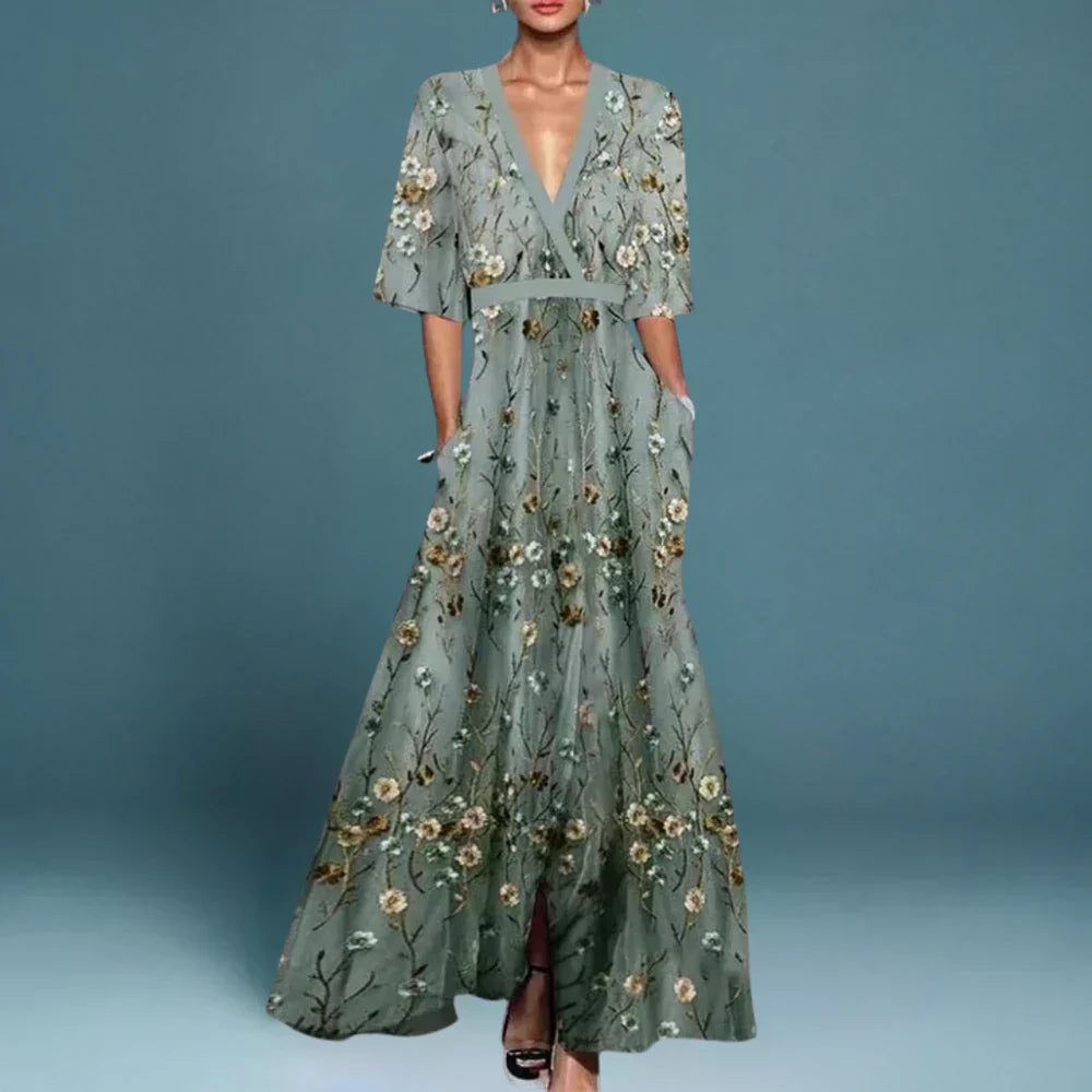Women's Floral Elegant Maxi Dress