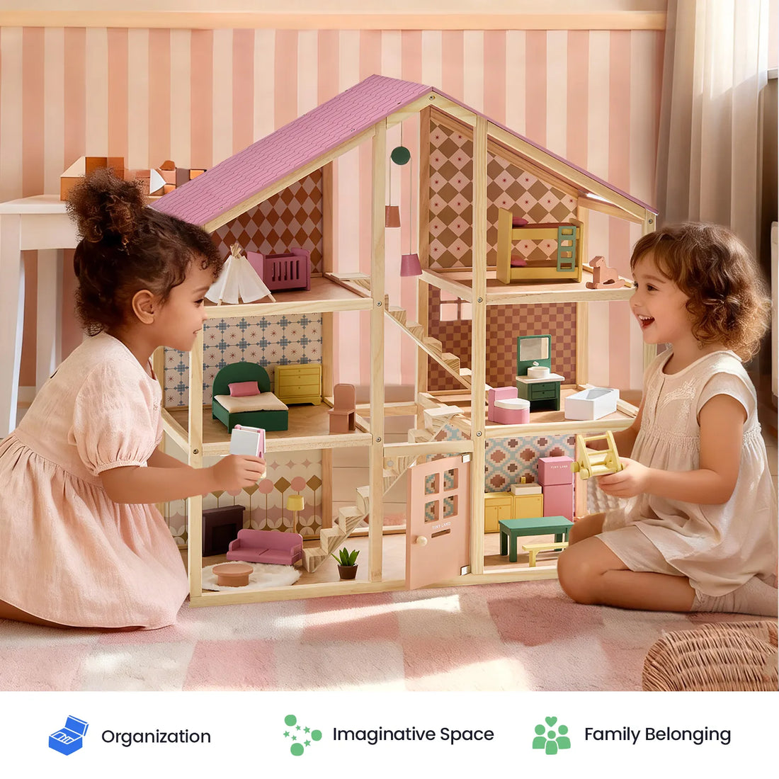 Tiny Land® Sweetwood Dollhouse without Dolls