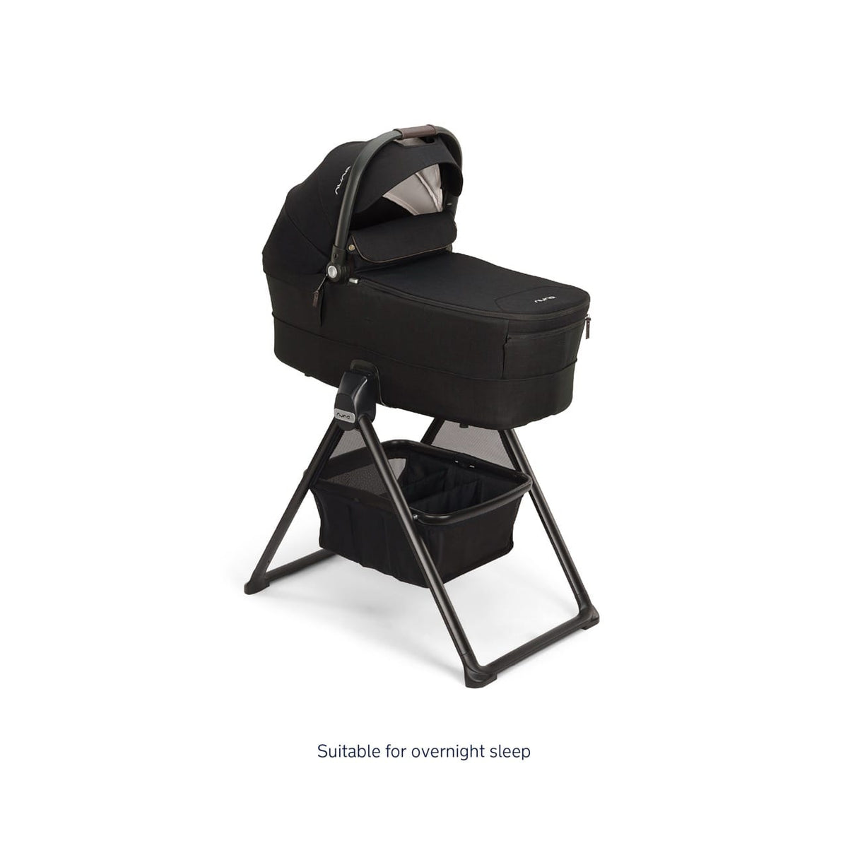 Nuna MIXX Series Bassinet + Stand (Folds with Stroller) - Caviar