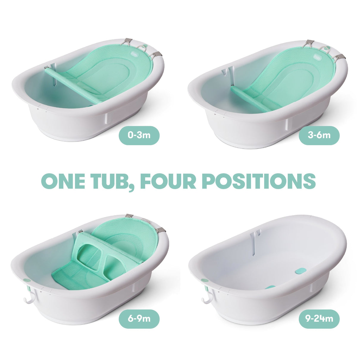 Frida Baby 4-in-1 Grow-With-Me Baby Bathtub for Newborns and Toddlers