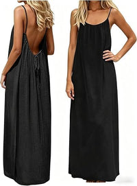 Women's Backless Sleeveless Cami Lounge Maxi Dress