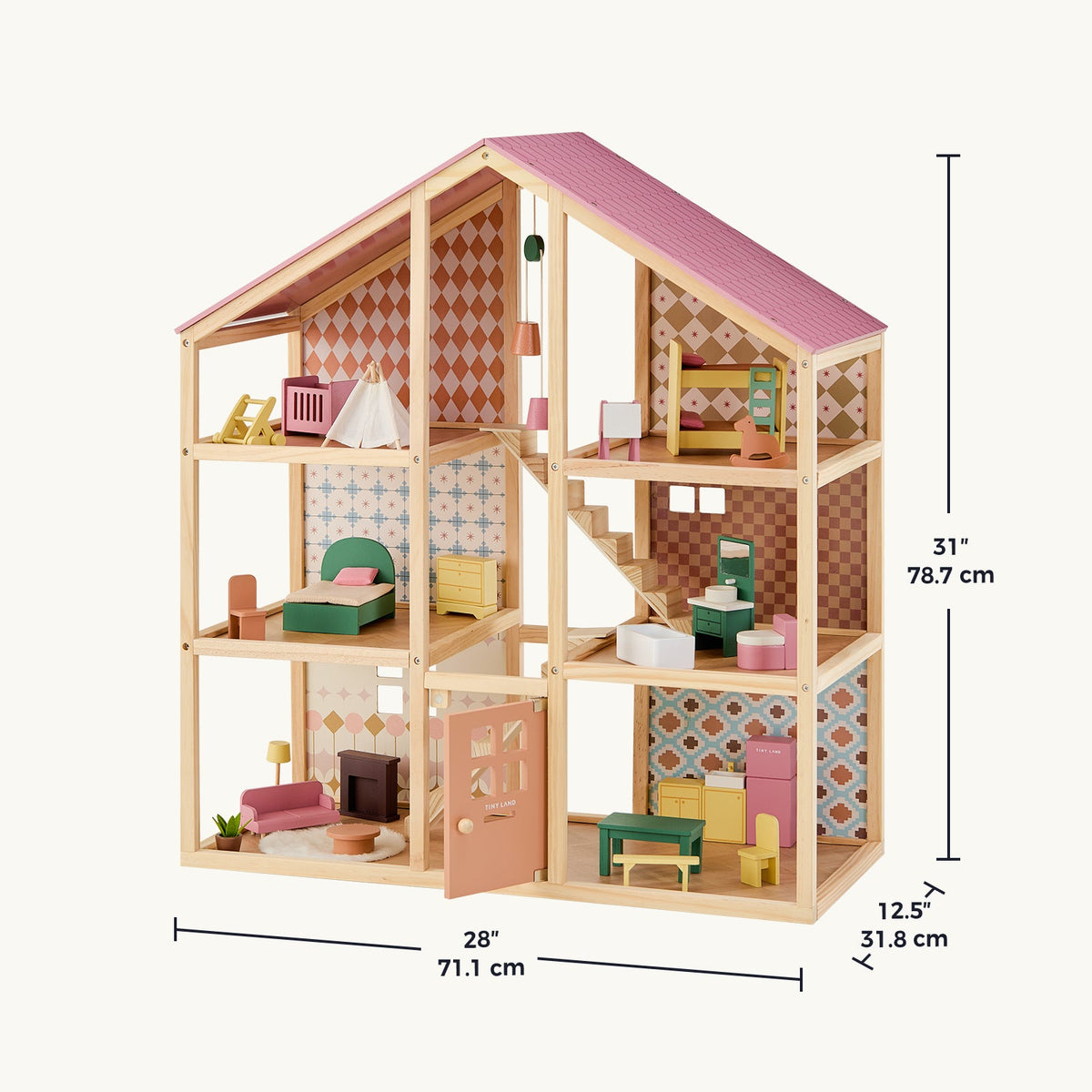 Tiny Land® Sweetwood Dollhouse without Dolls