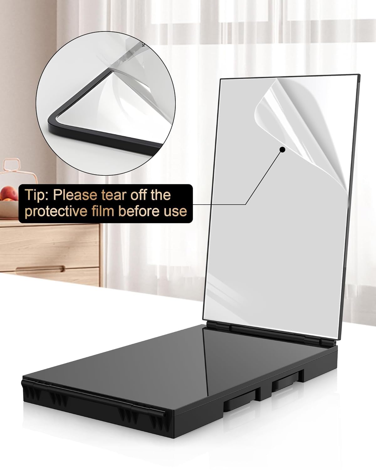 360° Self Hair Cutting Mirror with Anti-Fog HD Glass