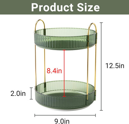 360° Rotating 2-Tier Makeup & Skincare Organizer