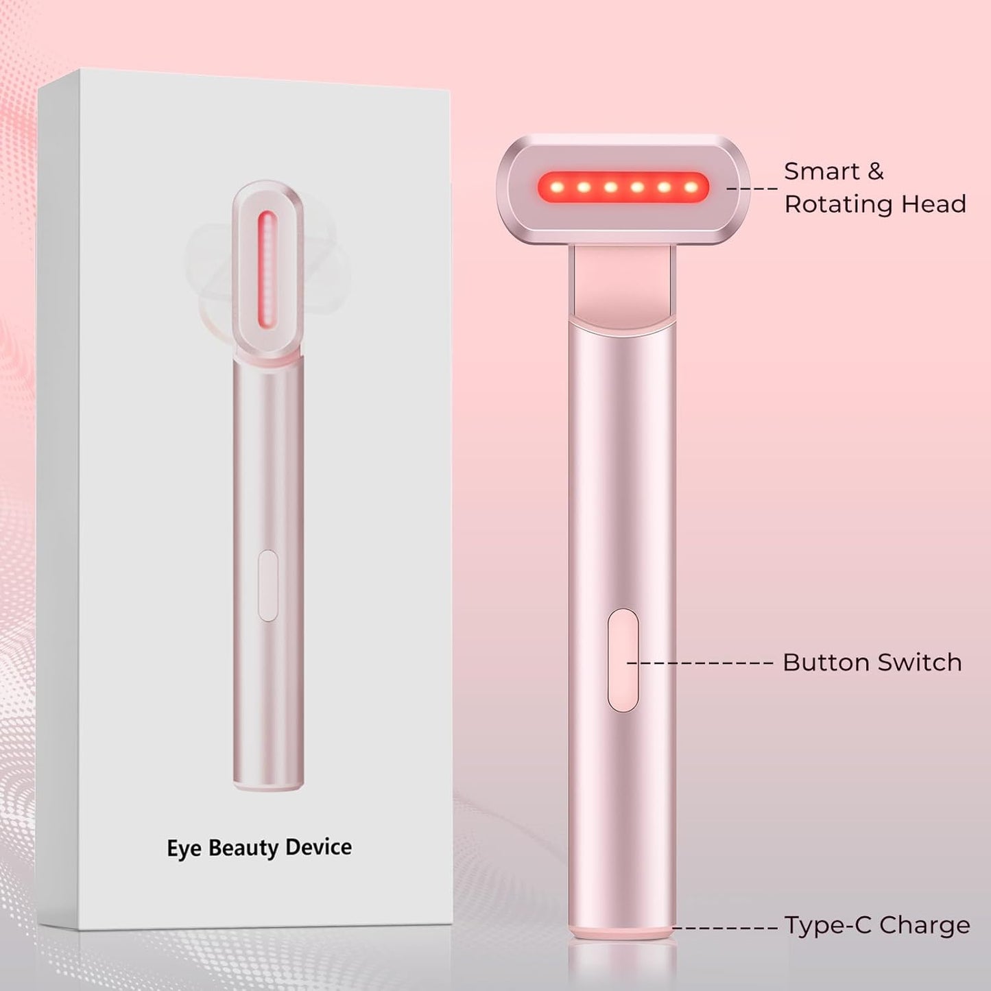 4-in-1 Red Light Therapy Wand for Face & Neck