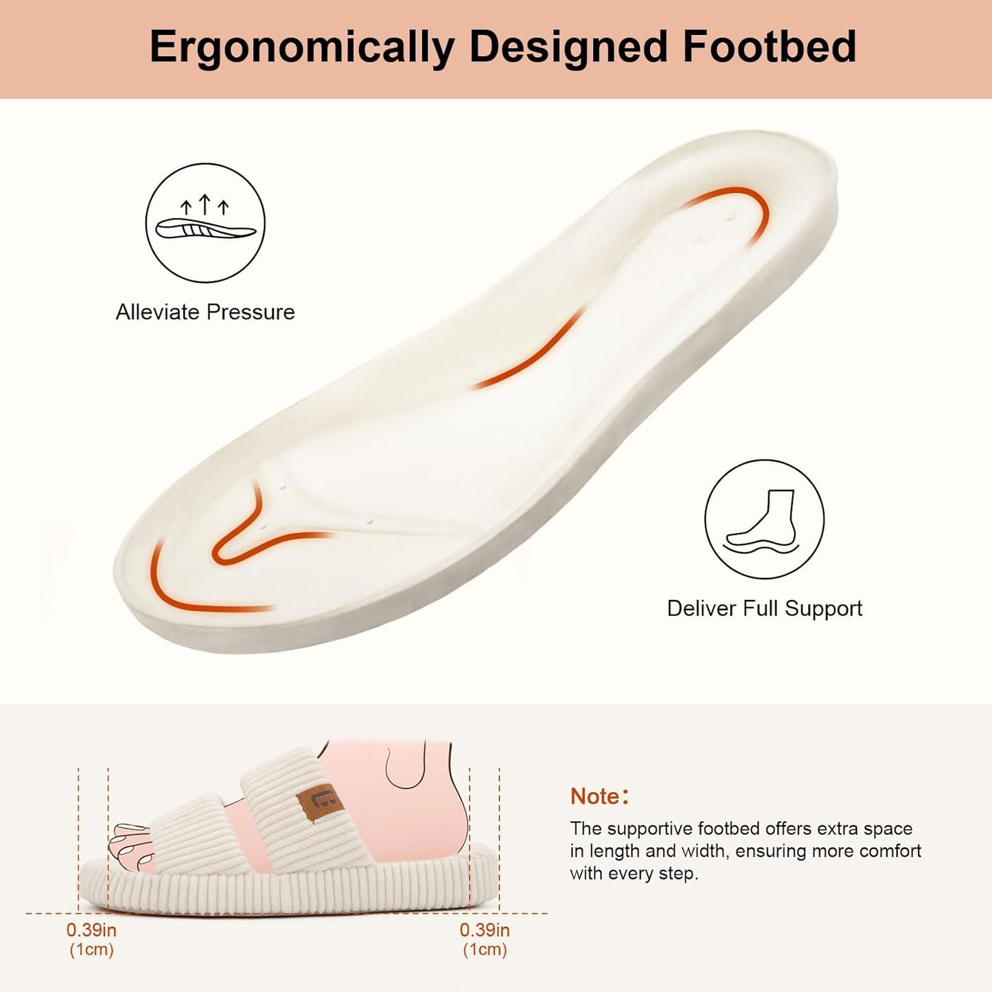 Women's Memory Foam Open Toe House Slippers