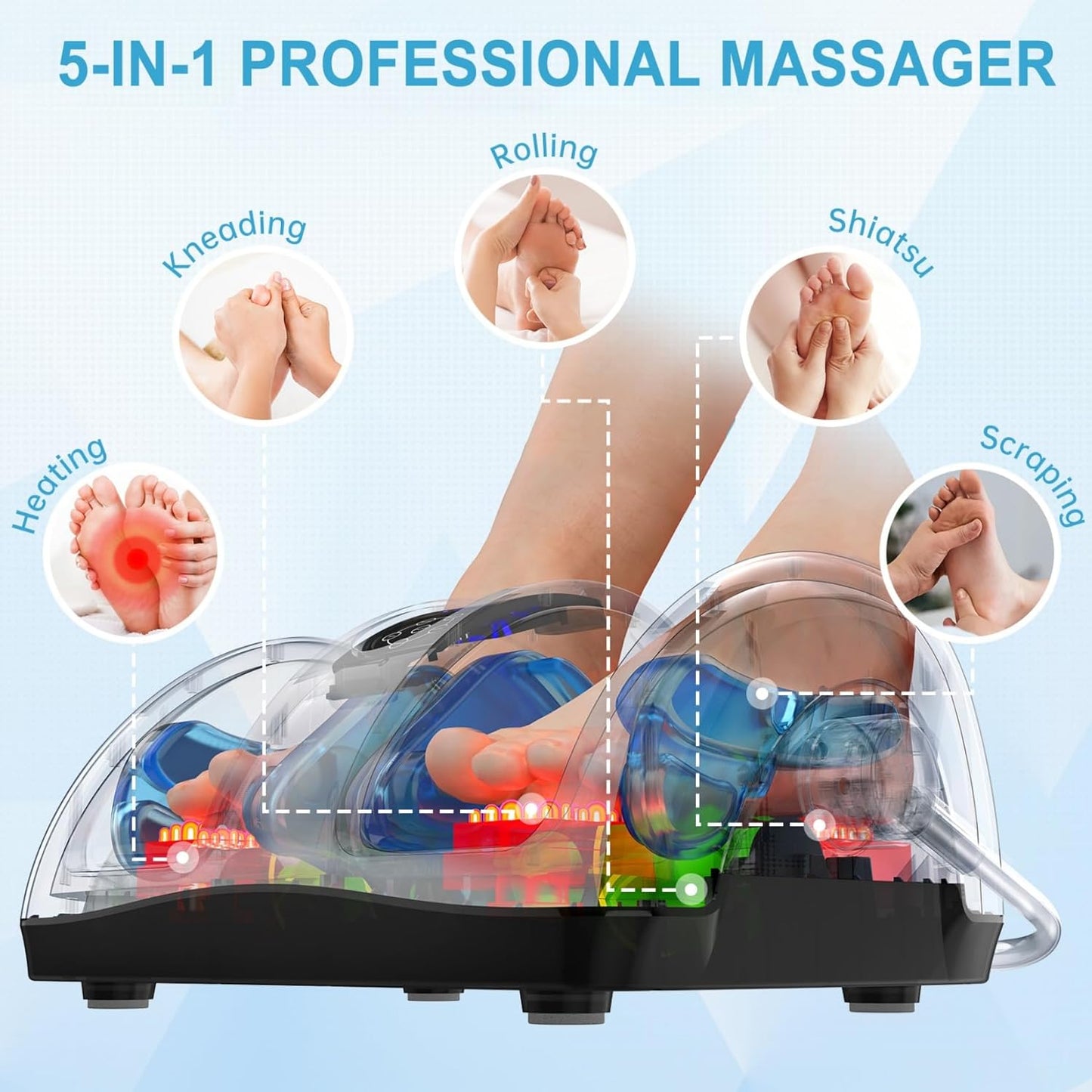Shiatsu Foot Massager with Heat for Pain Relief