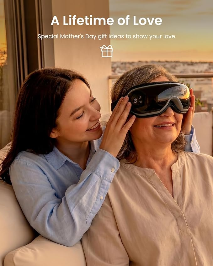 Eye Massager with Heat — Air Compression 4 Modes USB-C Women