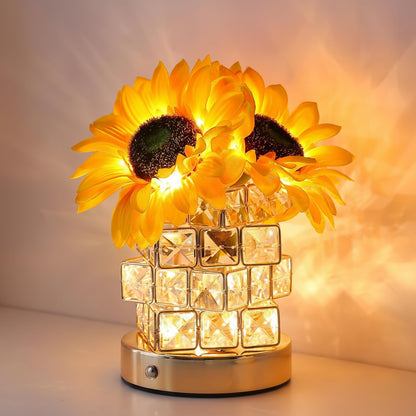 Rechargeable Sunflower Touch Table Lamp with 3 Color Modes