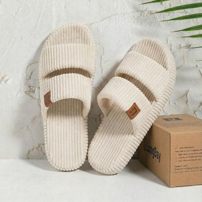 Women's Memory Foam Open Toe House Slippers