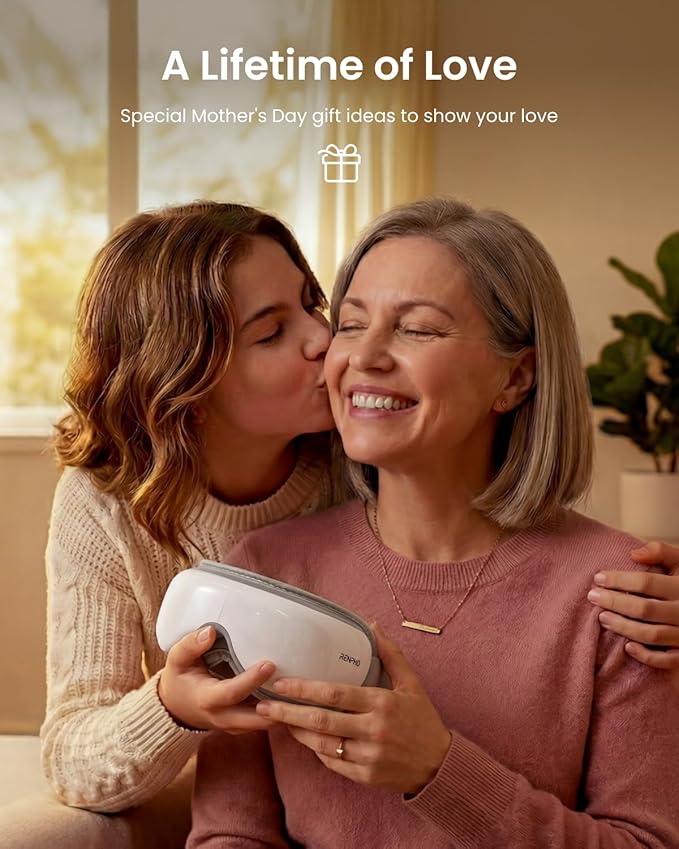 Eye Massager with Heat — Air Compression 4 Modes USB-C Women