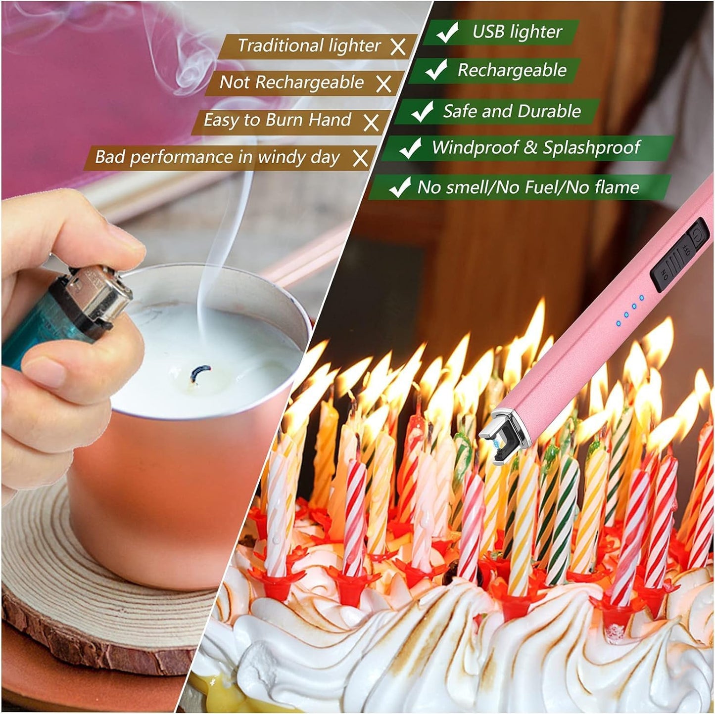 USB Rechargeable Electric Arc Candle Lighter