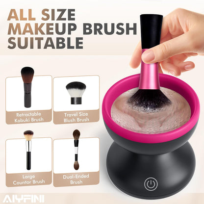 Electric Makeup Brush Cleaner Machine – Fast Spinning Washer