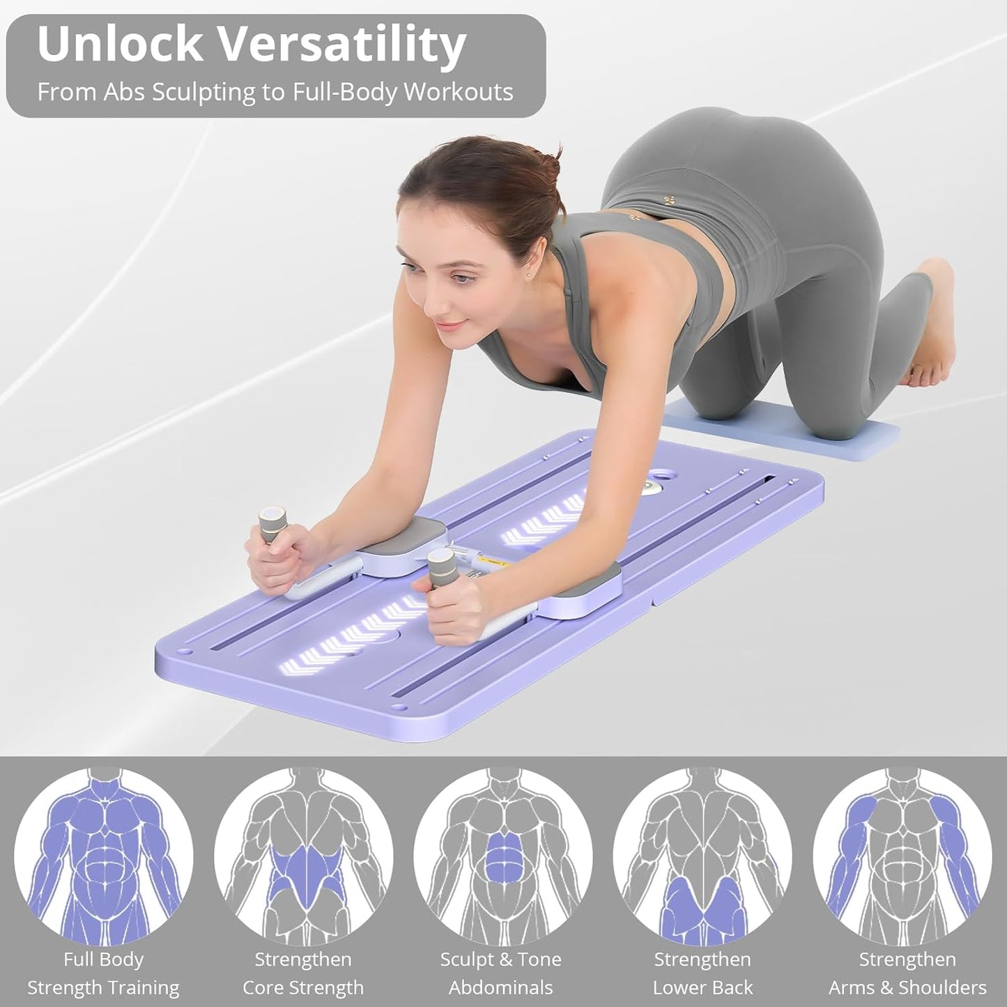5-in-1 Foldable Pilates Reformer Board for Home