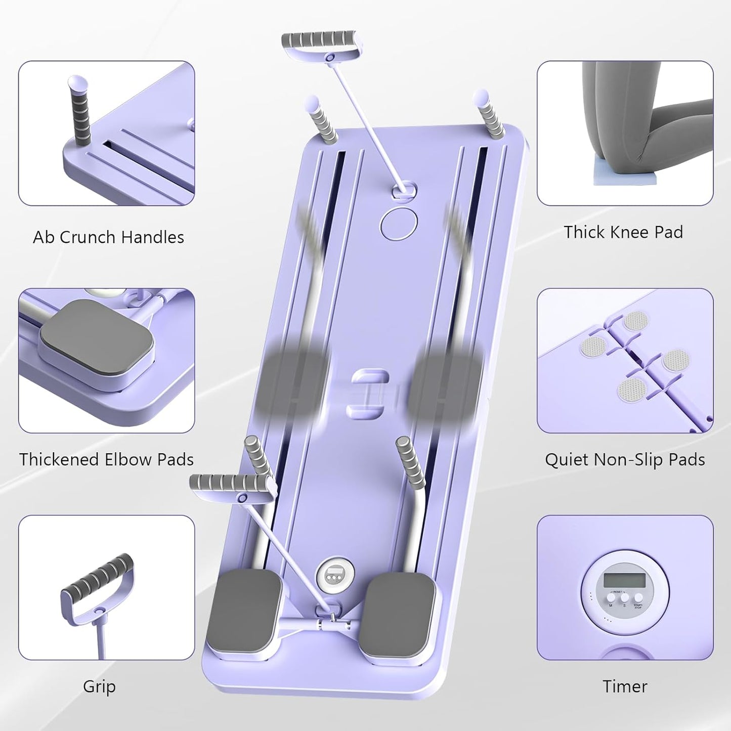 5-in-1 Foldable Pilates Reformer Board for Home