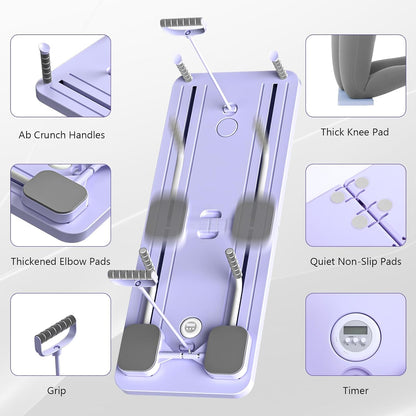 5-in-1 Foldable Pilates Reformer Board for Home