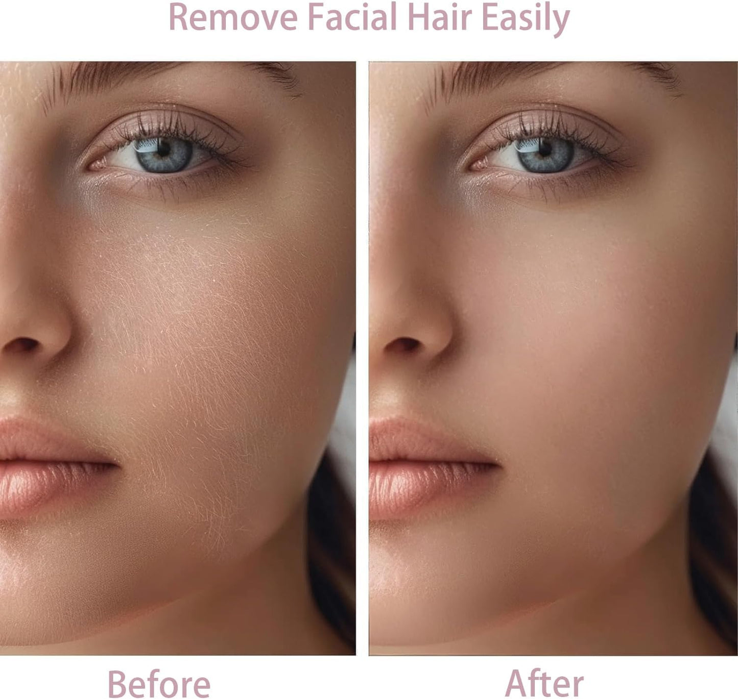 Women's Facial Hair Removal Device with 2 Replacement Heads