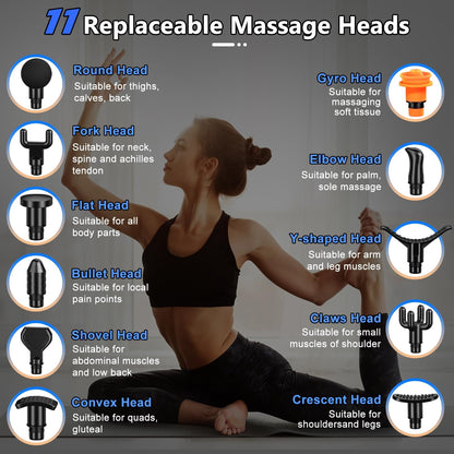 Deep Tissue Massage Gun with Multiple Attachments