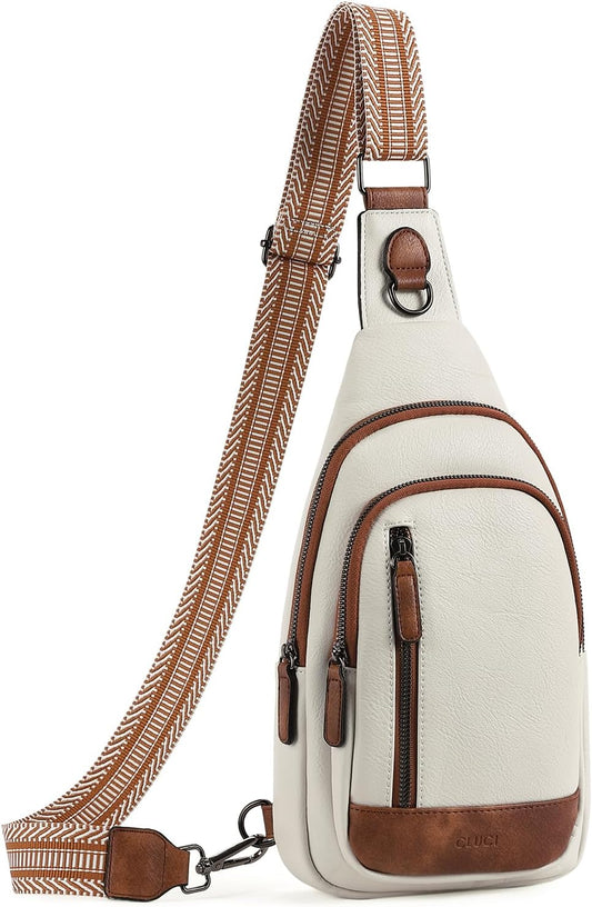 Leather Crossbody Sling Bag for Women & Men