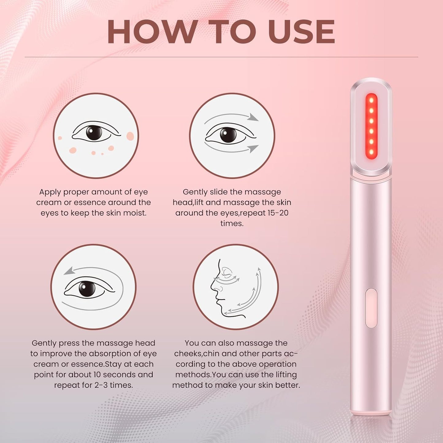 4-in-1 Red Light Therapy Wand for Face & Neck