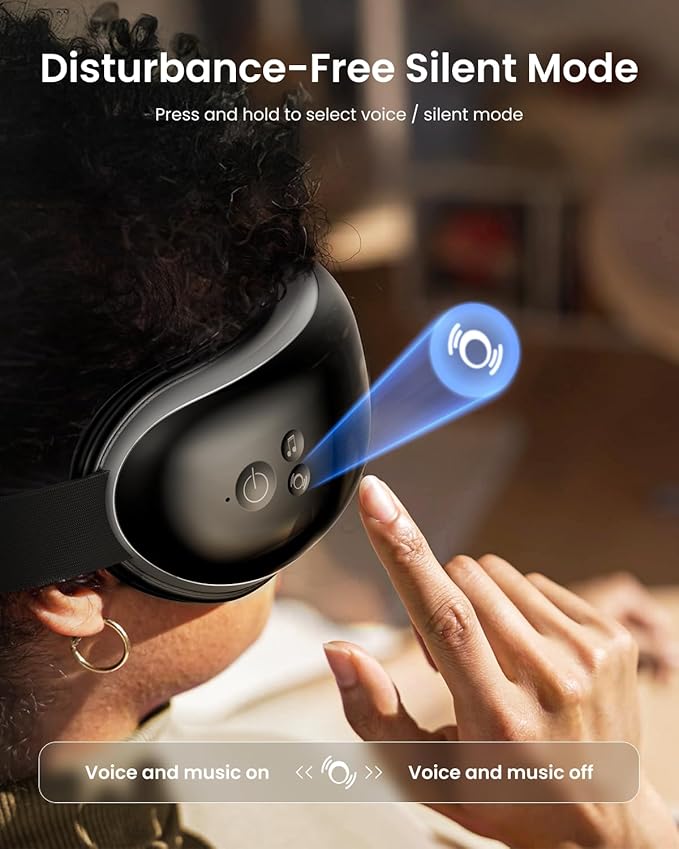 Eye Massager with Heat — Air Compression 4 Modes USB-C Women