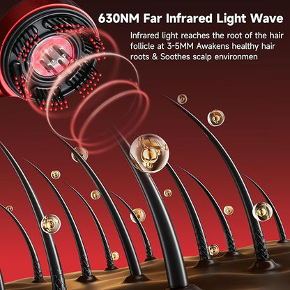 Scalp Massager 3-in-1 Electric Hair Growth + Oil Applicator