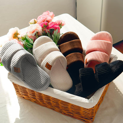 Women's Memory Foam Open Toe House Slippers