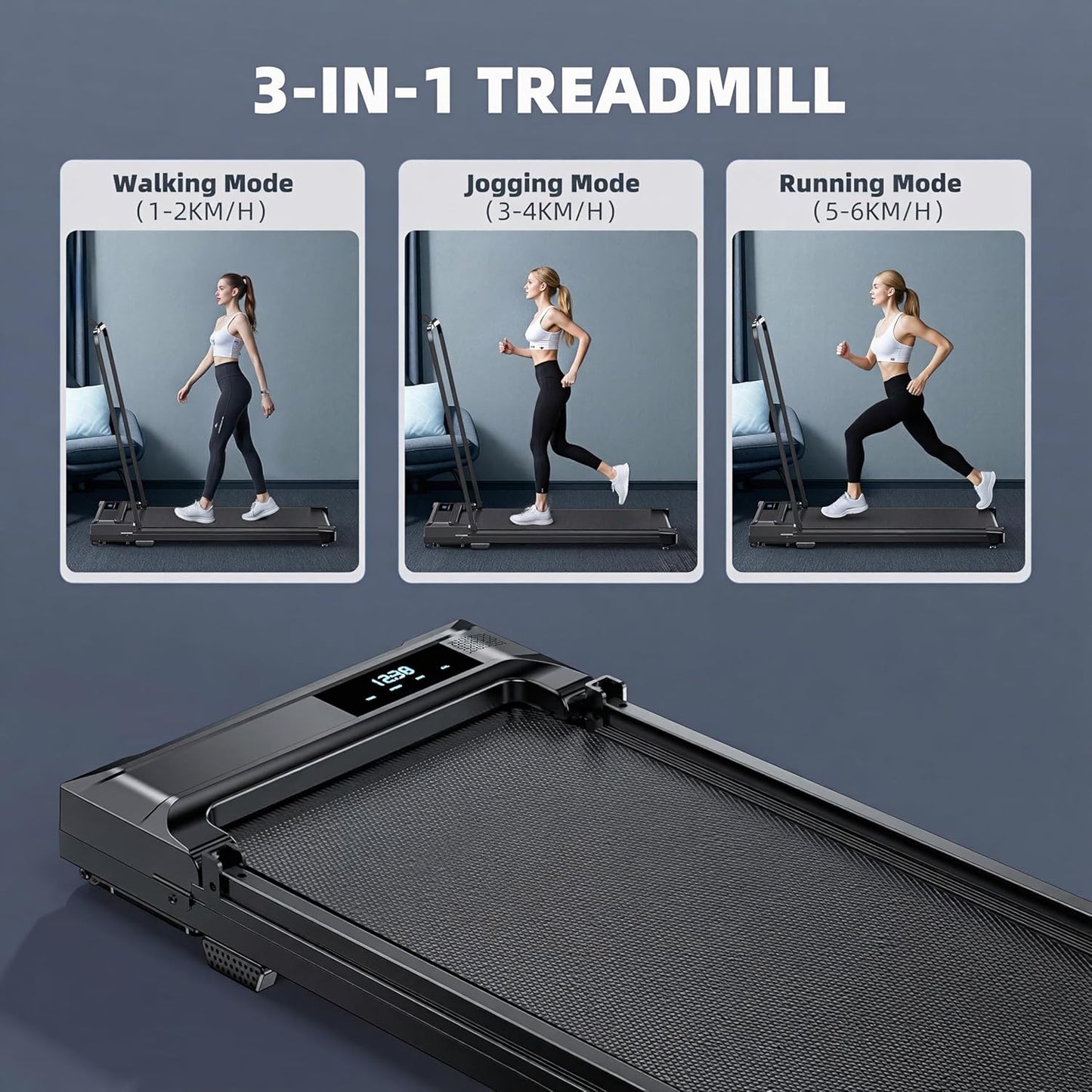 Folding Walking Pad Treadmill for Home & Office