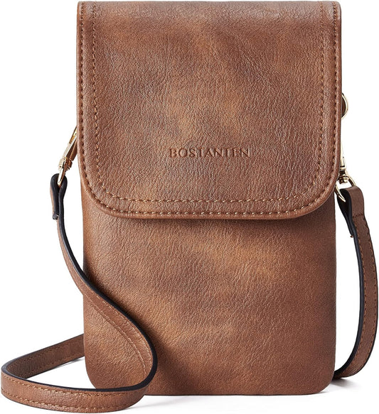 Women's Vegan Leather Crossbody Phone Bag