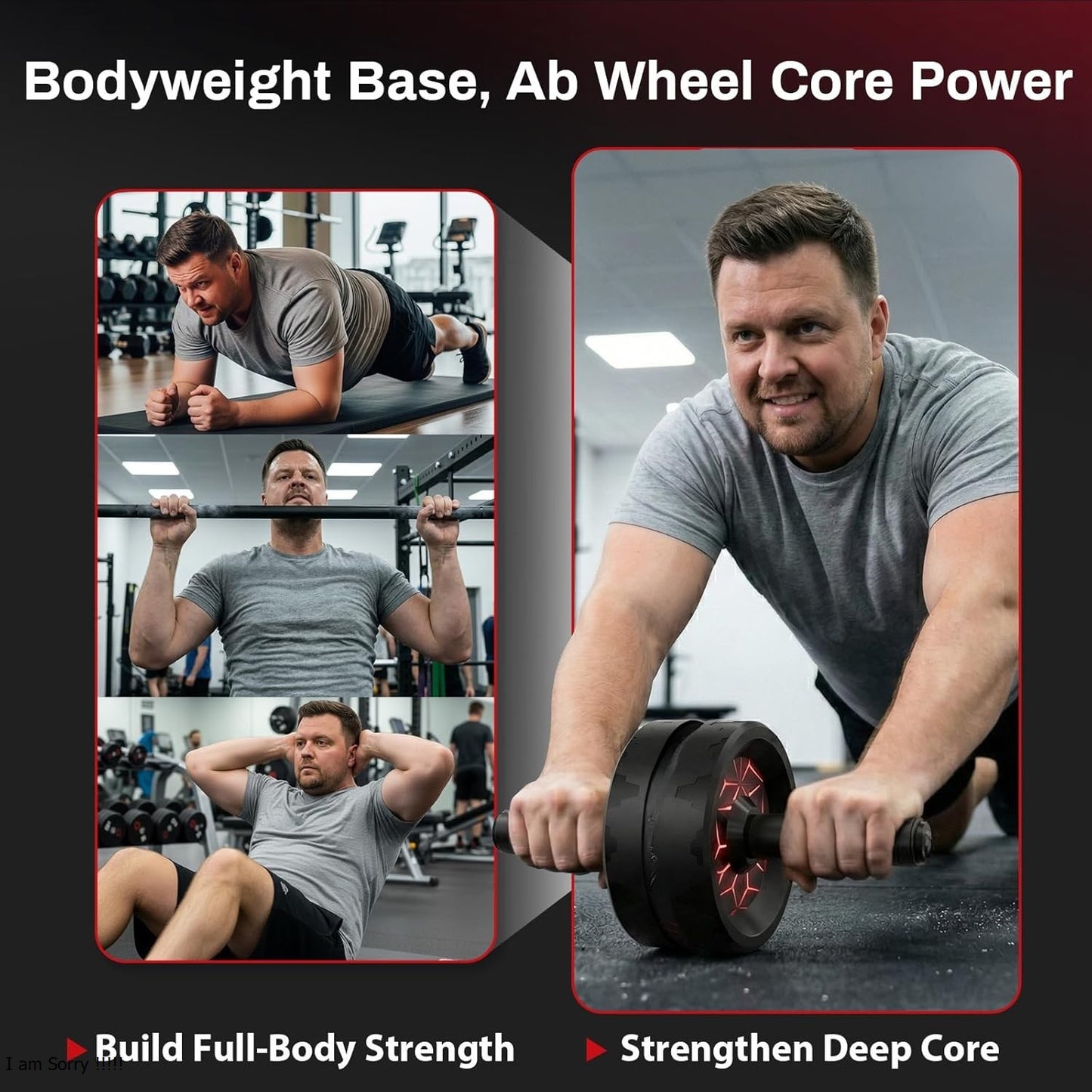 Ab Roller Wheel with Knee Pad for Core Training
