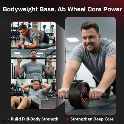 Ab Roller Wheel with Knee Pad for Core Training