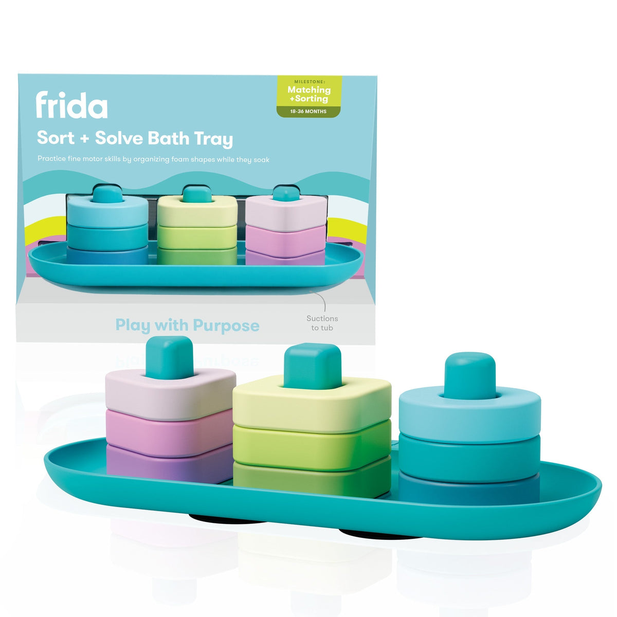Frida Baby Sort and Solve Bath Puzzle Toy for Toddlers
