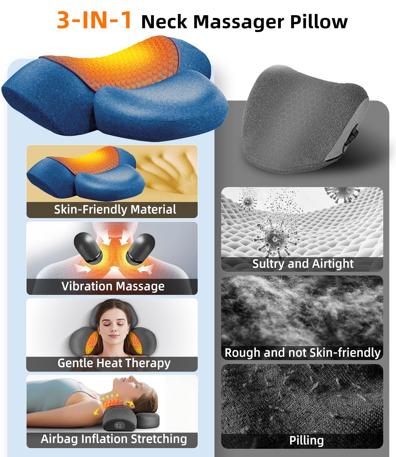 Heated Neck Stretcher Cervical Traction Pain Relief Women