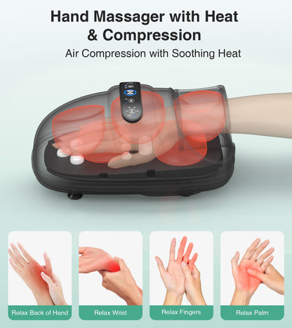 Hand Massager with Heat + Compression Arthritis Carpal Tunnel