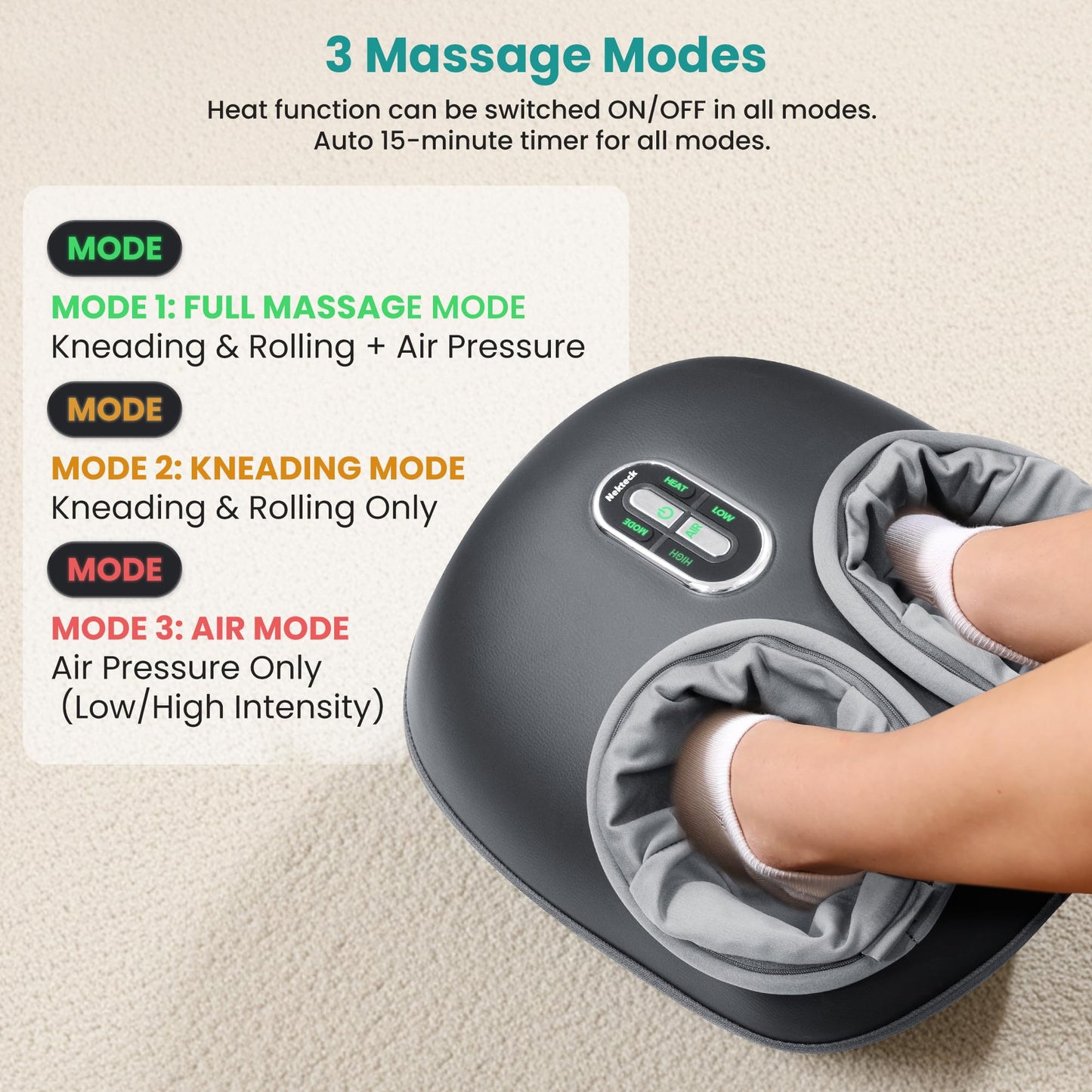 Foot Massager Electric Shiatsu Heated Women