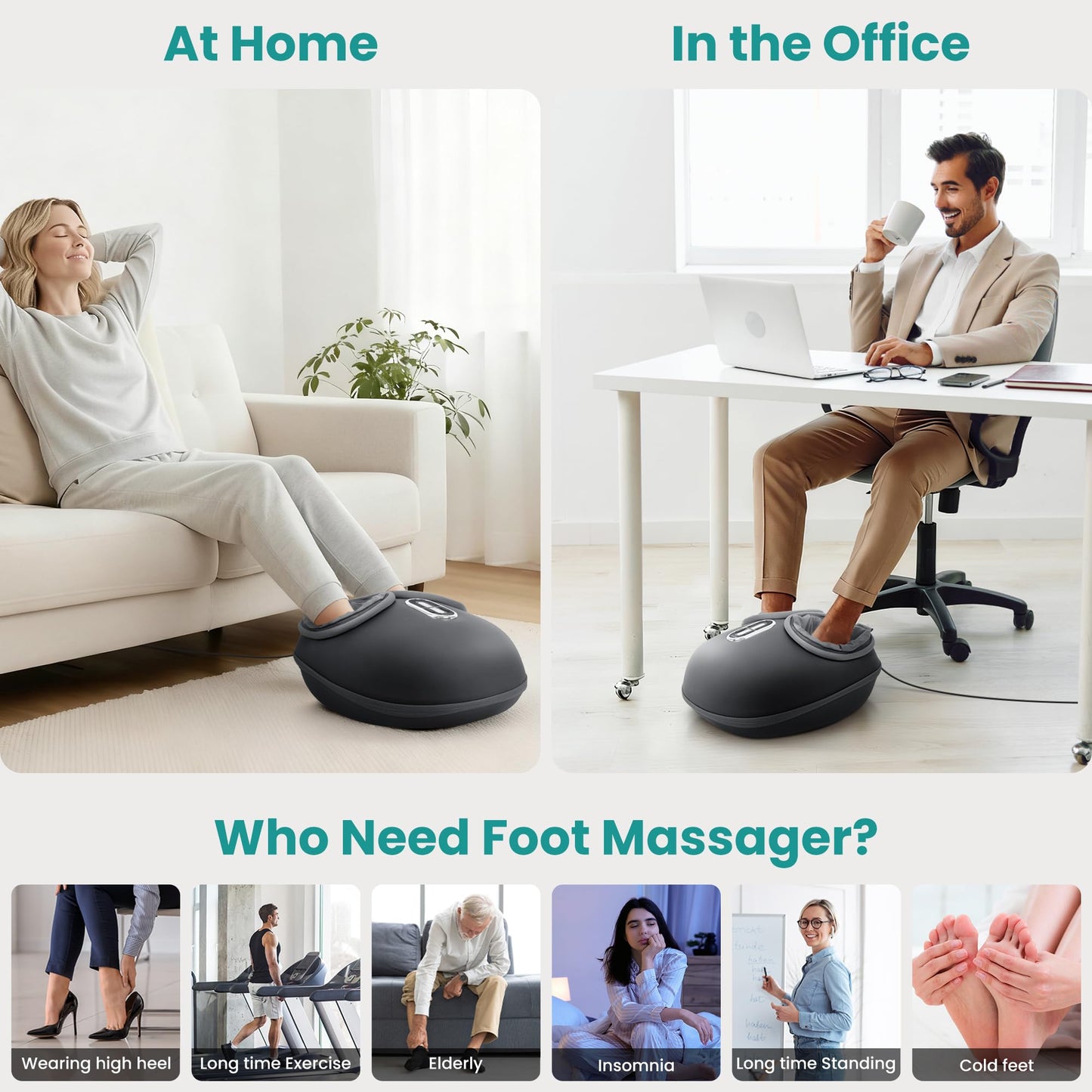 Foot Massager Electric Shiatsu Heated Women