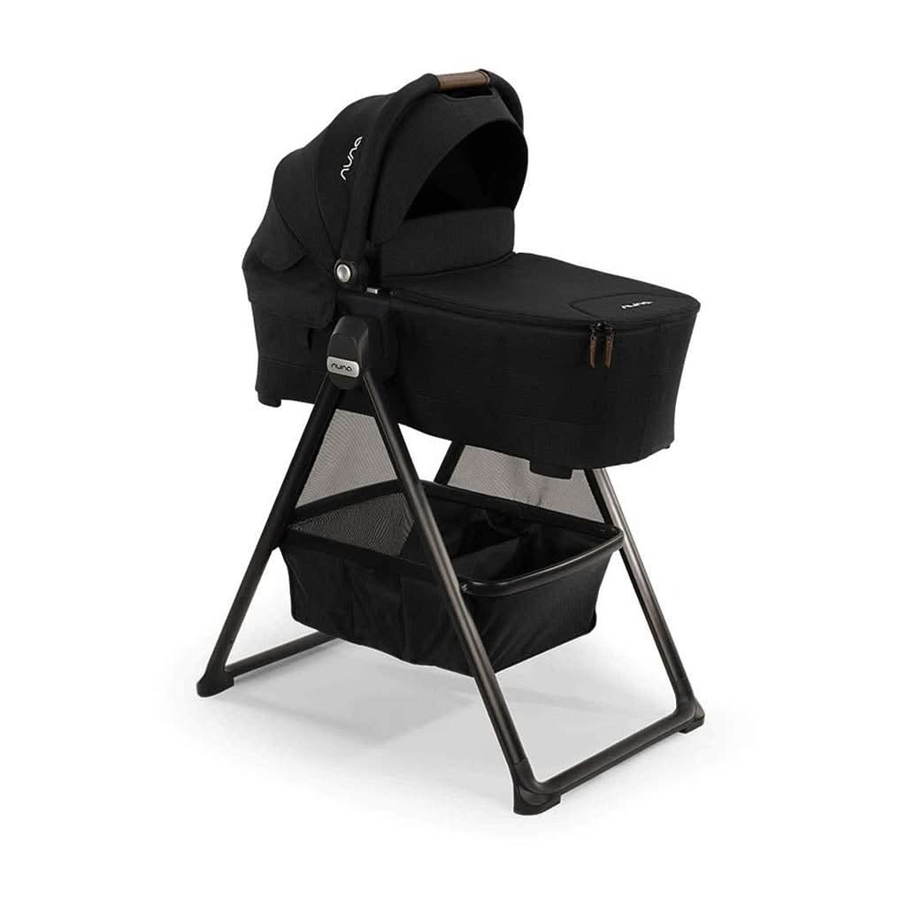 Nuna SWIV and TRIV Series Bassinet with Stand - Caviar