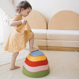 Tiny Land Kids Balance Stepping Stones - Vintage Color, Non-Slip Bases