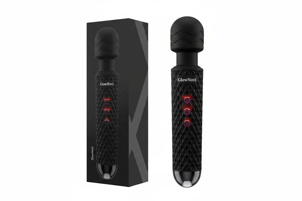 Cordless Handheld Wand Massager with 8 Speeds & 20 Modes