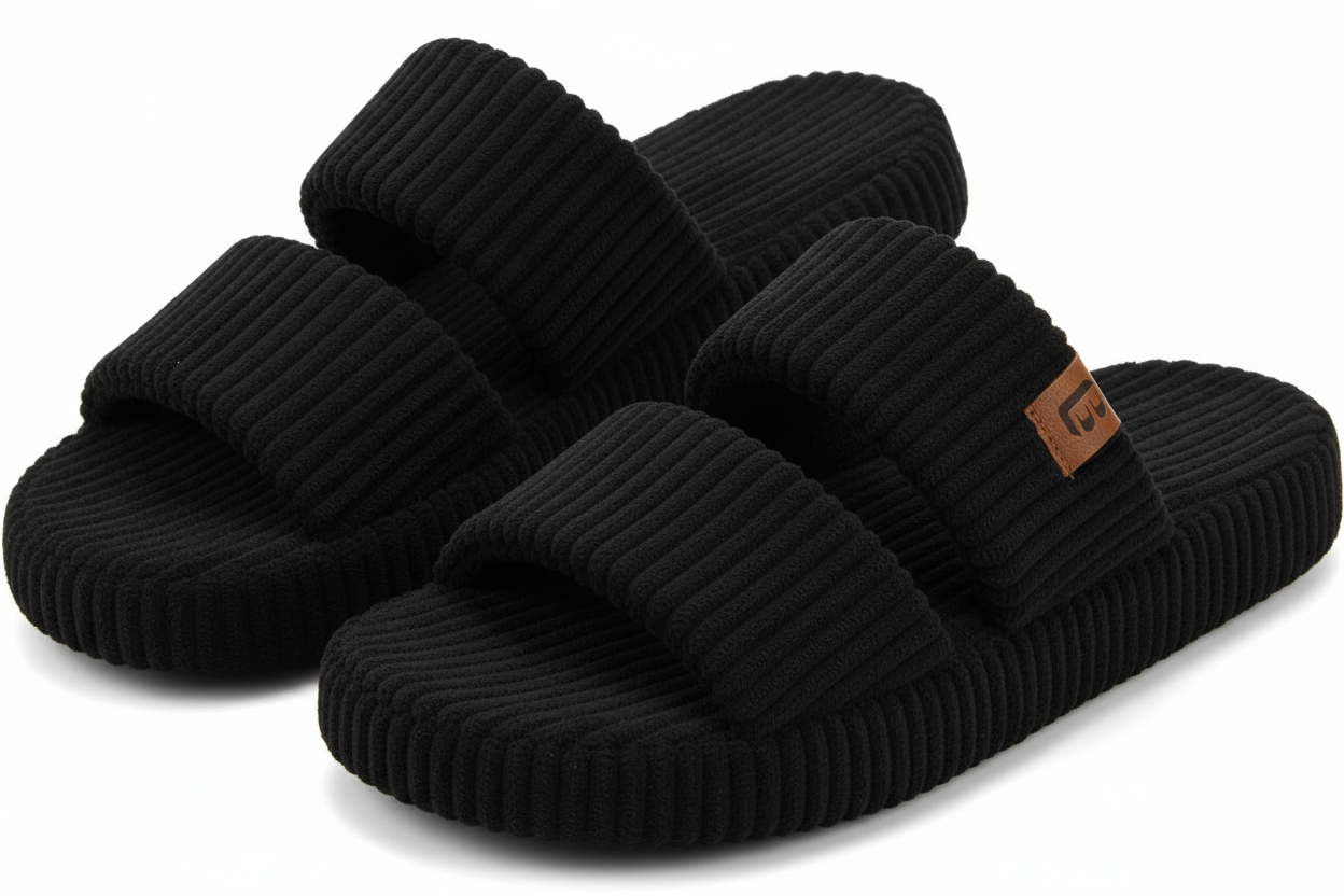 Women's Memory Foam Open Toe House Slippers