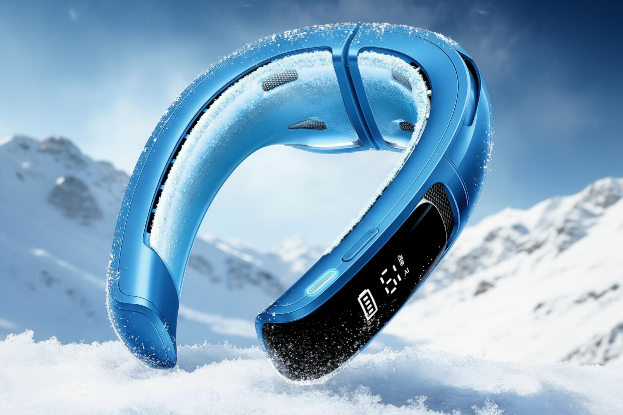 Rechargeable Neck Cooling Fan with 6000mAh Battery