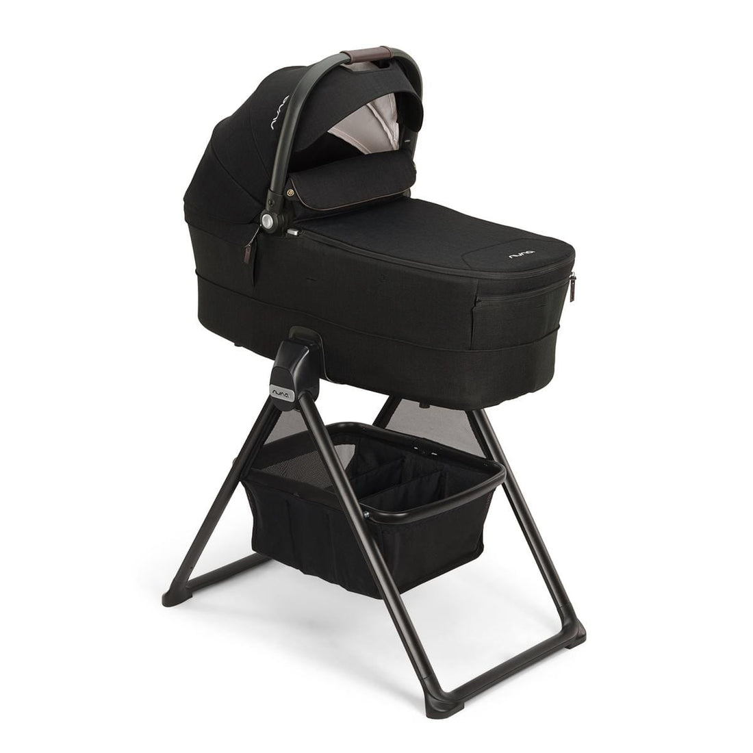 Nuna MIXX Series Bassinet + Stand (Folds with Stroller) - Caviar