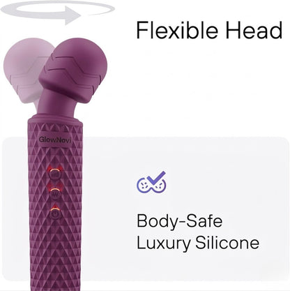Cordless Handheld Wand Massager with 8 Speeds & 20 Modes