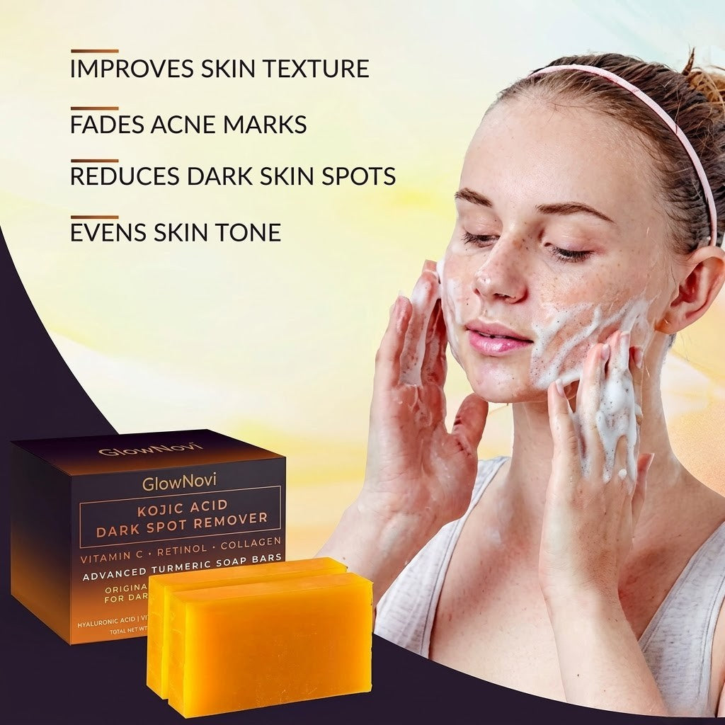 Kojic Acid Cleansing Soap with Vitamin C & Turmeric – 2 Pack