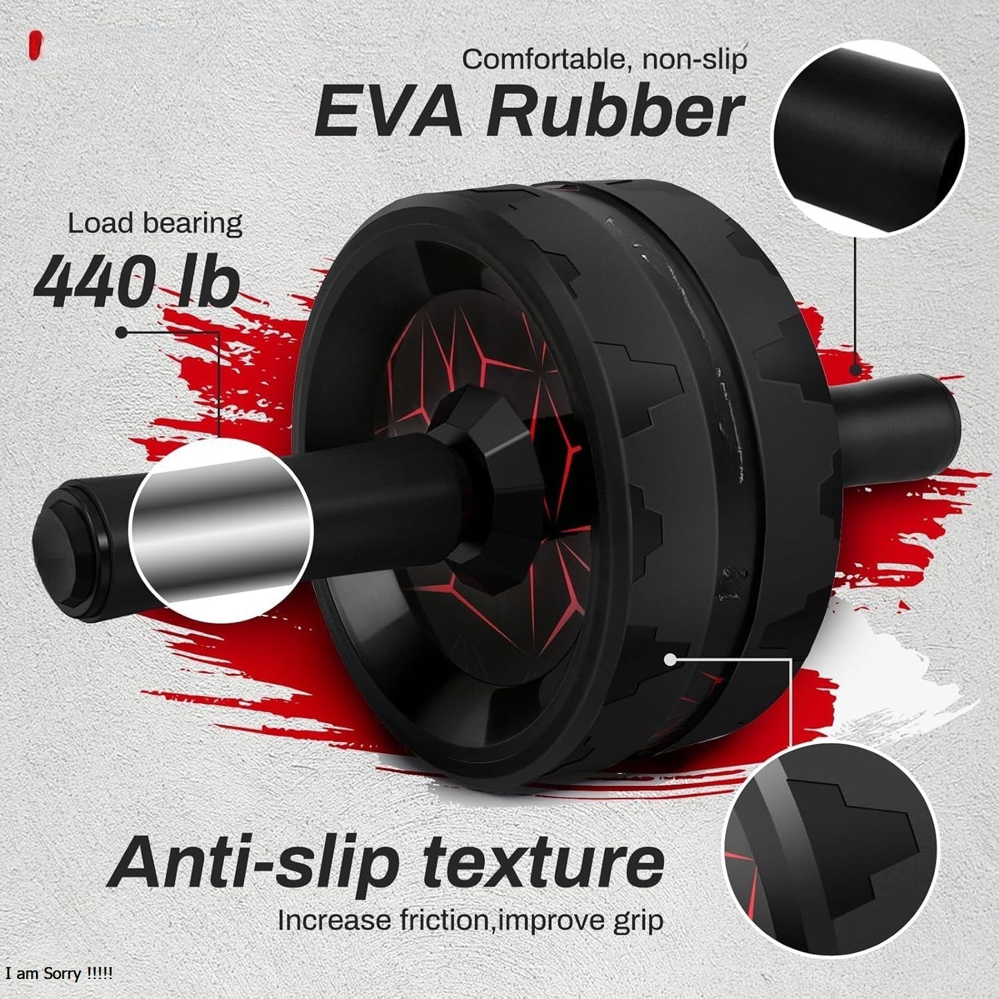 Ab Roller Wheel with Knee Pad for Core Training